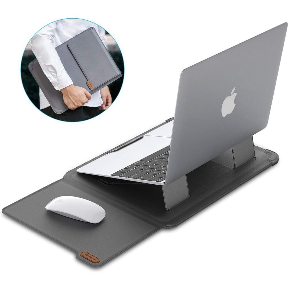 Túi chống sốc Nillkin Sleeve Case Stand Adjustable cho Macbook Laptop đa năng kiêm giá đỡ & miếng lót chuột - chính hãng