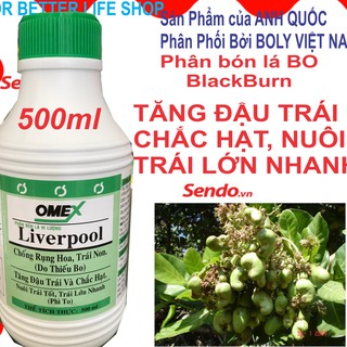 Phân Bón Lá Nhập Khẩu Anh Quốc LIVERPOOL Tăng Cường BO Nuôi Trái  Chai 500 ml