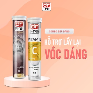 Combo Đẹp Dáng-Viên Sủi Dr. Frei Slim-Line + Vitamin C 1000 mg