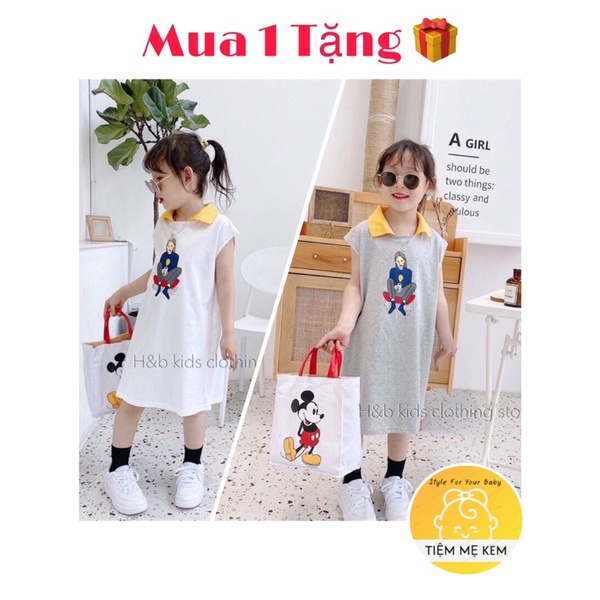 VÁY COTTON DÁNG SUÔNG CHO BÉ   MUA 1 TẶNG 1 VÁY CHẤT SIÊU ĐẸP, CÓ CỔ PHONG CÁCH HÀN QUỐC DIỆN CỰC CHẤT CHO BÉ GÁI