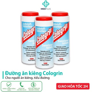 Đường ăn kiêng Cologrin Đức - Cho người tiểu đường và ăn kiêng, giảm cân, thấp calo - Lọ 1200 viên
