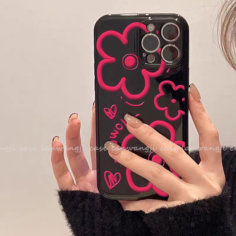 Ốp Điện Thoại Mềm Họa Tiết Hoa Xinh Xắn Cho iPhone11 11 13 12pro max xs xr 67 / 8plus