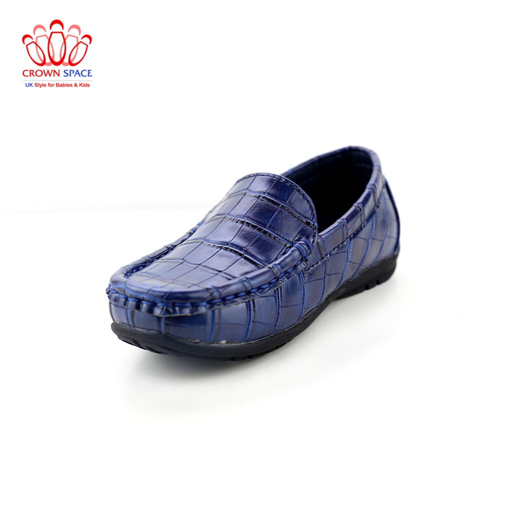 Giày Lười Loafer Bé Trai Đẹp CrownUK George Louis Moccasin Trẻ em Nam Cao Cấp CRUK418 Nhẹ Êm Thoáng Size 32-37/8-15 Tuổi