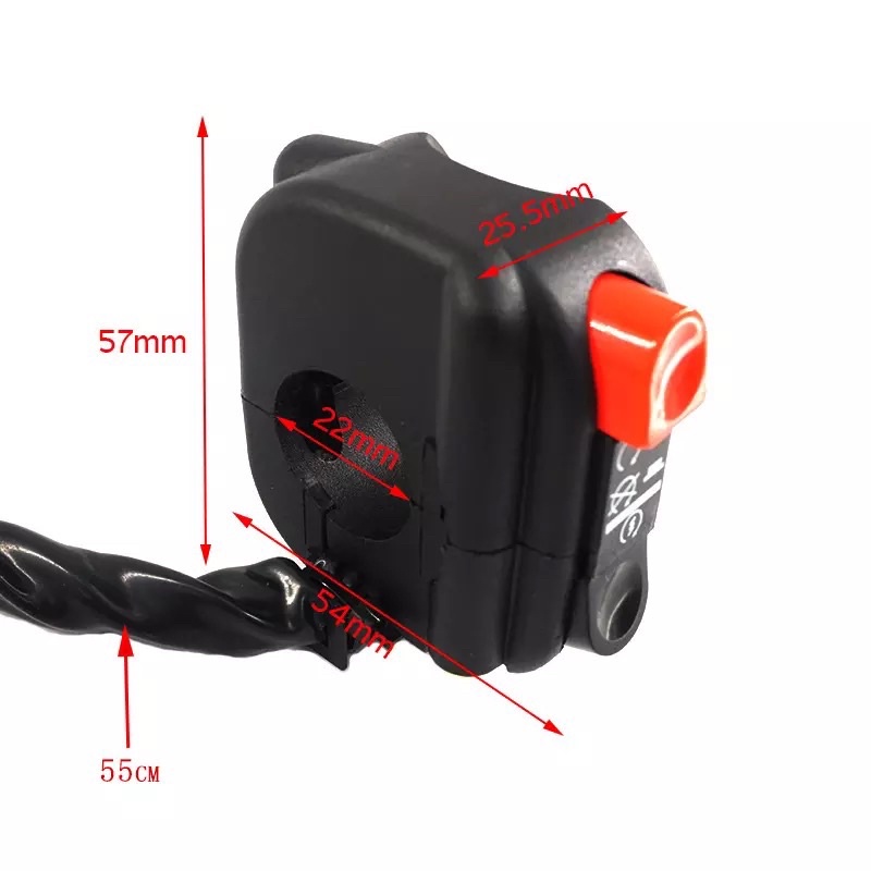 Cùm 2 Nút Domino Gắn Ghi Đông 22mm [ 1 Chiếc ]