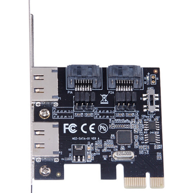 Card Mở Rộng PCI-E Sang SATA 2 Cổng SATA + E SATA Assm1061 PCIE Sang SATA3.0 Và Phụ Kiện
