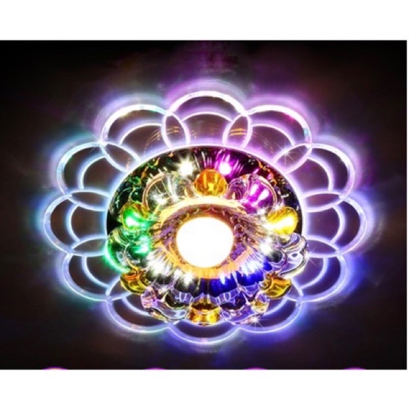 Đèn led đá pha Lê mâm ốp trần
