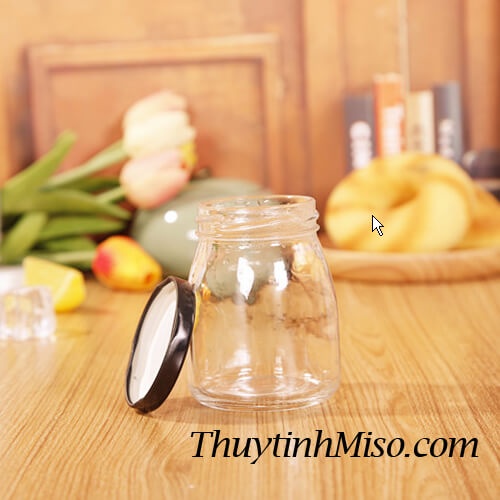 Set 6 hũ thủy tinh 100ml nắp thiếc đẳng cấp làm sữa chua, chưng yến, đựng mật ong, bột nghệ...nhiều dáng