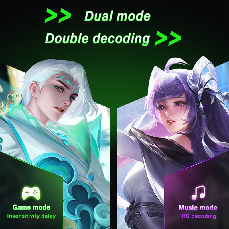 Tai nghe Bluetooth WIRELESS Gaming - Bộ chip PAU có độ trễ thấp Âm trầm tuyệt vời-A366