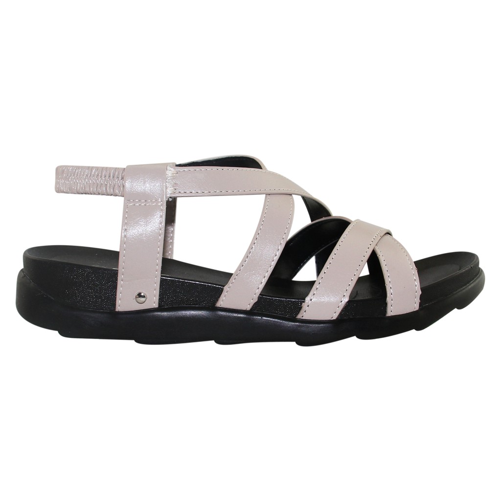 GIÀY SANDAL QUAI DÂY CHÉO ĐẾ BẰNG NỮ BITA'S SYN.219 (ĐEN + HỒNG + KEM) - BITAS