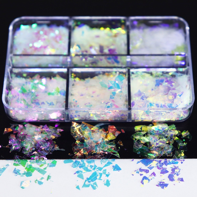 Set 6 / 12 Hộp Sequin Lấp Lánh Dùng Để Trang Trí Móng Nghệ Thuật