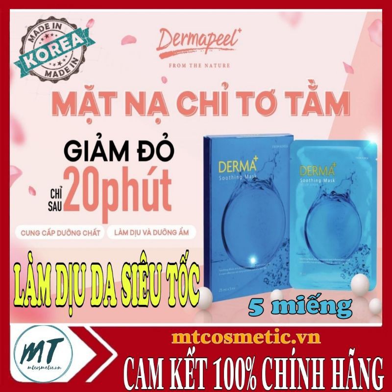 MẶT NẠ CHỈ TƠ TẰM DERMA PEEL+ – CẤP ẨM - LÀM DỊU SAU 20P SỬ DỤNG - CÔNG NGHỆ ĐỘT PHÁ MỚI