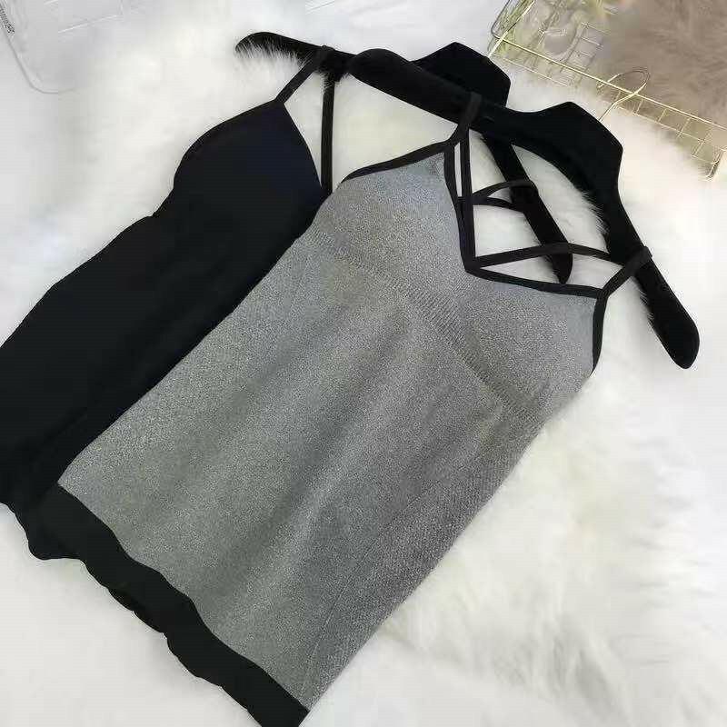 Áo Bra Dáng Dài Dây Lưng Chéo Chất Thun Tăm Co Giãn,Áo Lót Cotton,Áo Lót Nữ V89