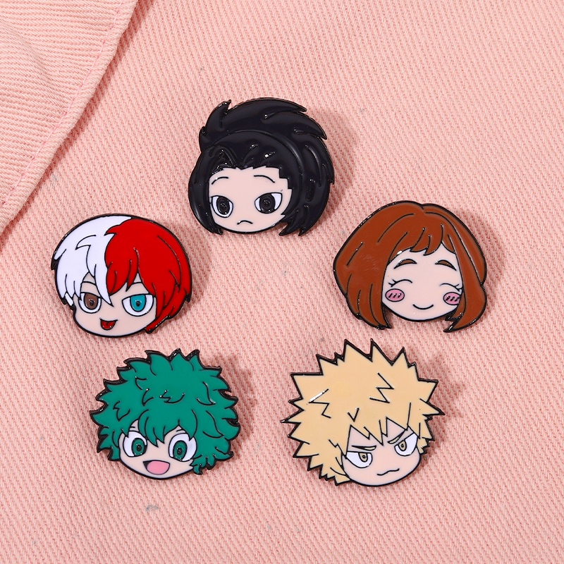 Huy Hiệu Cài Áo Hình Nhân Vật Anime My Hero Academia Tráng Men Dùng Làm Quà Tặng Bạn Bè