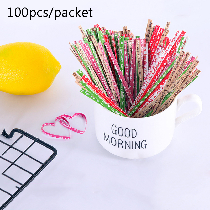 Set 100 dây buộc túi đựng bánh kẹo tiện lợi 9cm