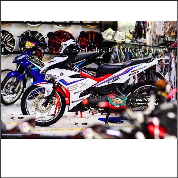 Tem Rời Exciter 150 Trắng chỉ GIVI (V)