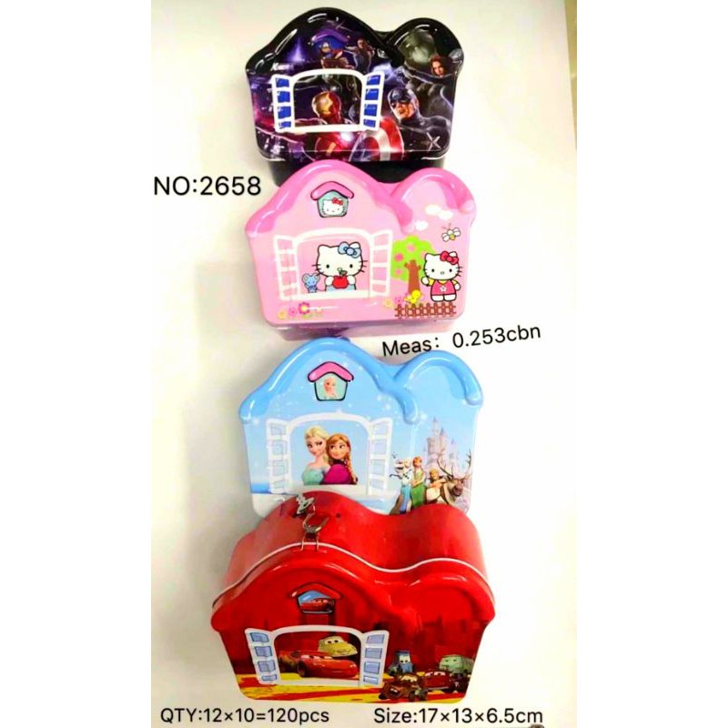 Hộp Đựng Tiền Tiết Kiệm Hình Xe Hơi Trong Phim Frozen / Hello Kitty