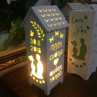 Đèn bàn, khắc chữ theo yêu cầu. Quà cưới ý nghĩa cho bạn bè