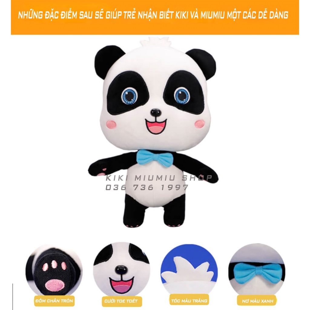 Gấu bông Kiki - Hoạt hình BabyBus - dài 30cm,quà tặng cho bé