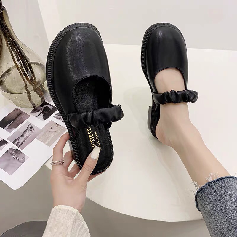 Sục nữ , giày sục quai ngang nhún nữ tính cực xinh 108
