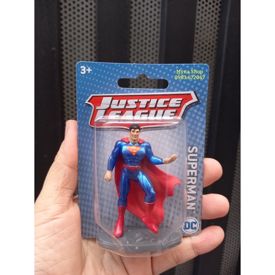 Mô hình nhân vật Superman Justice League, full hộp, size mini, vui lòng xem mô tả sản phẩm ạ