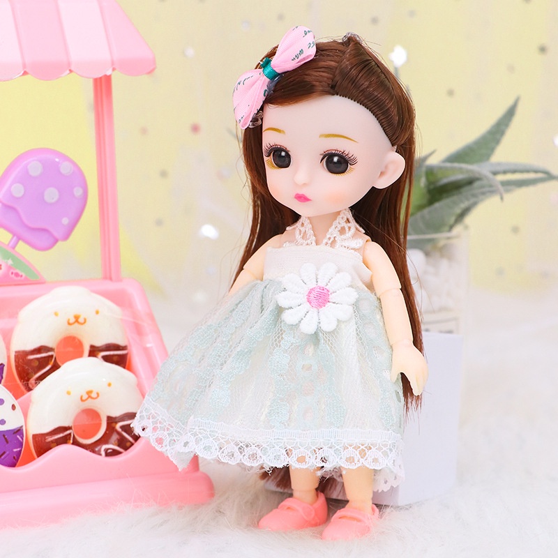 Búp Bê công chúa 3D chibi-Dreamy Foxi kèm phụ kiện váy dạ hội-thú cưng-xe đẩy-Đồ chơi bé gái