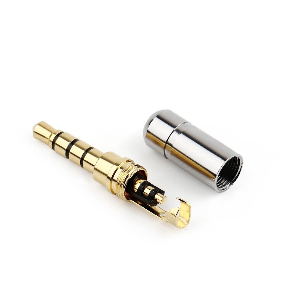 Jack Cắm Tai Nghe 3.5 mm 1/8'' Stereo 2/3/4 Cực Mạ Vàng