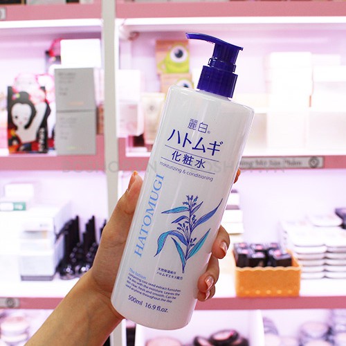 Nước hoa hồng ý dĩ Hatomugi Reihaku The Lotion cấp ẩm sáng da 1000ml có vòi