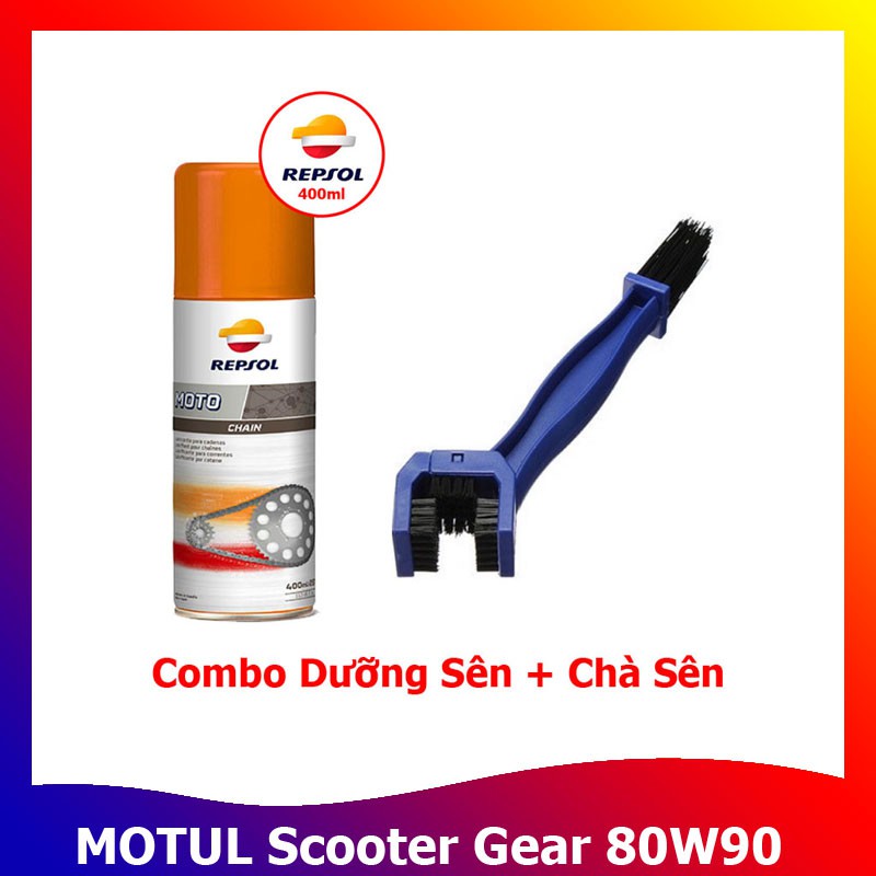 Combo Xịt Dưỡng Sên Repsol 400ml + Chà Sên 3D