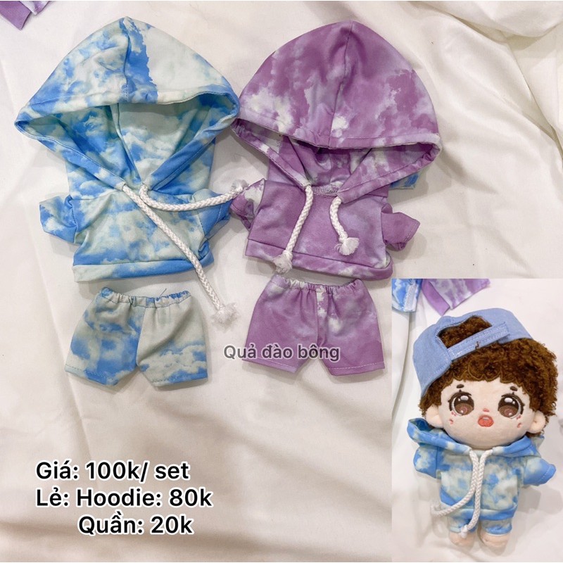 | OUTFIT DOLL | Quần áo búp bê hoạ tiết loang (tie dye)