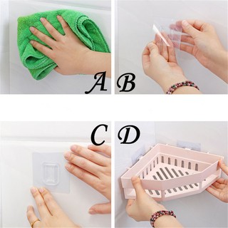 Traceless Plastic Bathroom Kitchen Storage Rack Organizer Shower Shelf