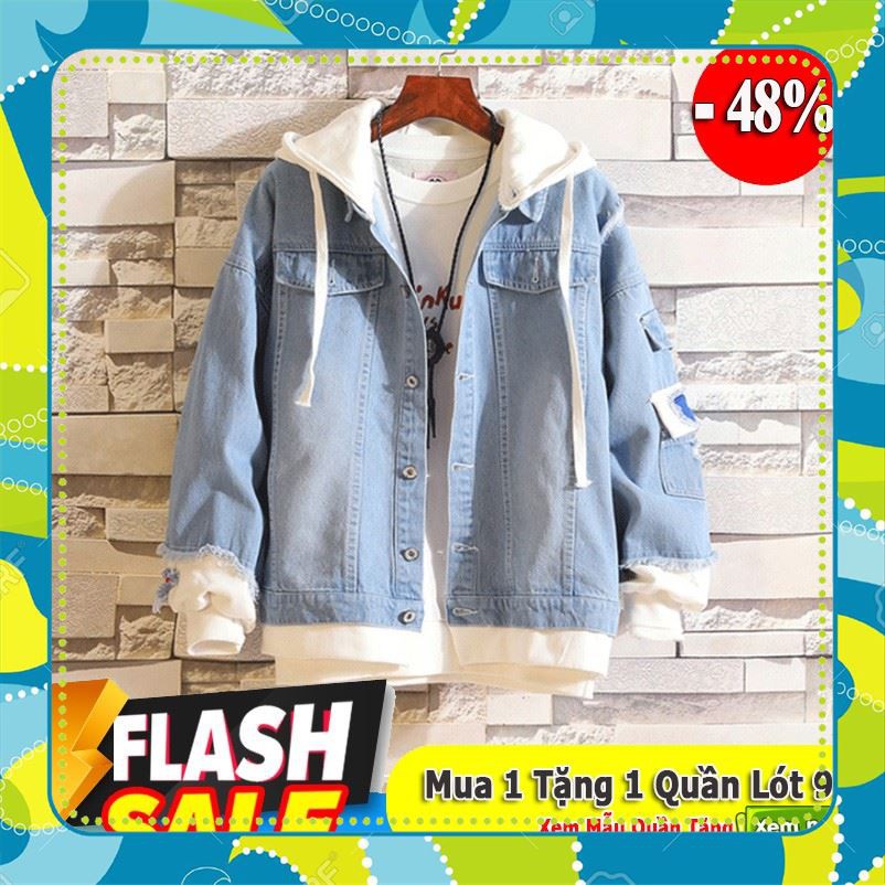 [ Sale Off ] áo khoác jean nam,khoác jean Unisex cao cấp KJC22 thời trang trẻ em