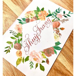 giấy hoa viết tên