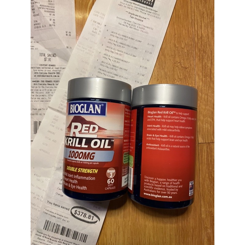 Dầu nhuyễn thể Bioglan Red Krill Oil 1000mg