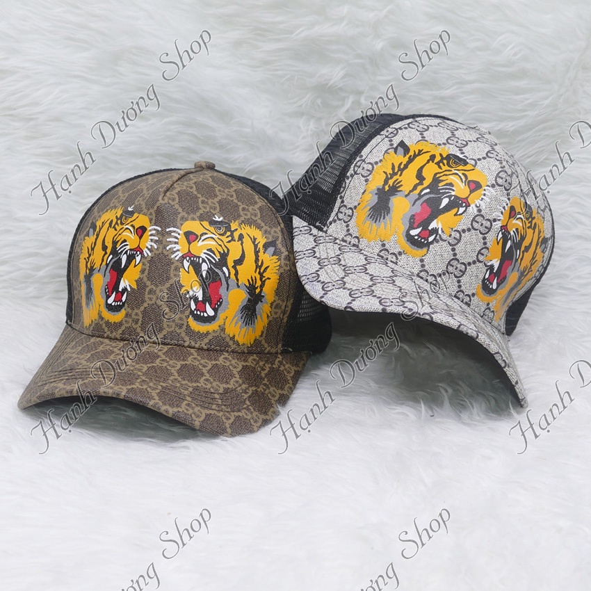 Mũ kết lưới thêu họa tiết đầu cọp ngầu, phong cách thời trang phù hợp cả nam lẫn nư