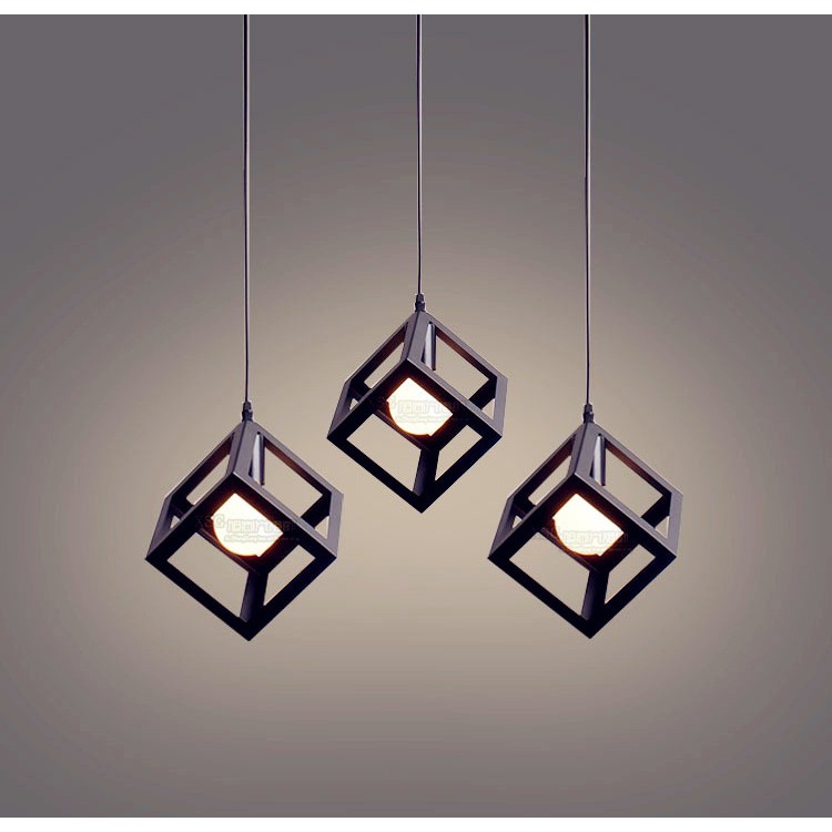 COMBO bộ 3 đèn thả MONSKY trang trí khối vuông trang trí - Đã bao gồm bóng LED