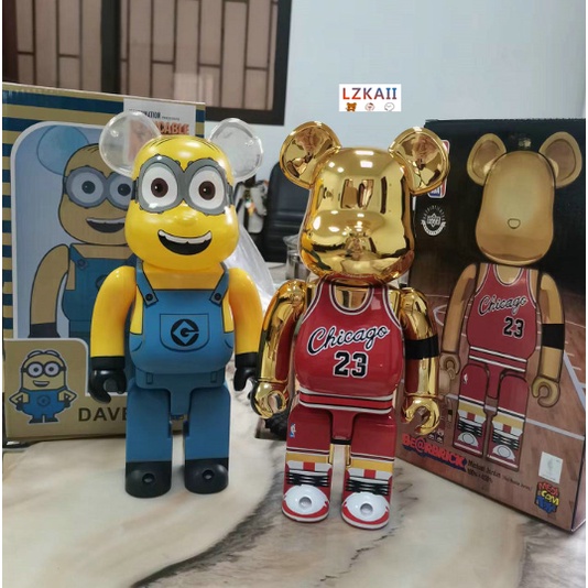 Mô Hình Nhân Vật Bearbrick X Michael Jordan - Chicago Bulls No.23 400% Gear Joint 28Cm Chân Thật