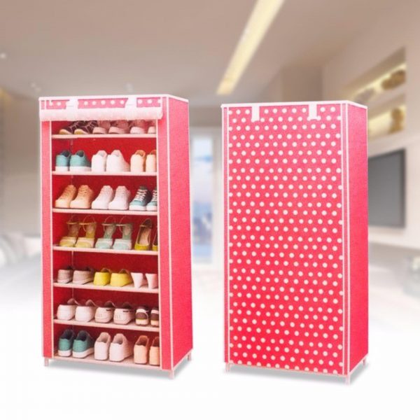 Tủ vải để giày đa năng 7 tầng hoa văn