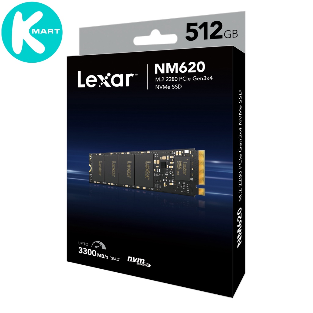 Ổ Cứng SSD Lexar NM620 M.2 2280 NVMe 256GB / 512GB - Hàng Chính Hãng