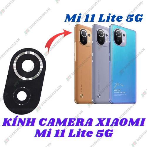 Mặt kính camera xiaomi mi 11 lite có sẵn keo dán