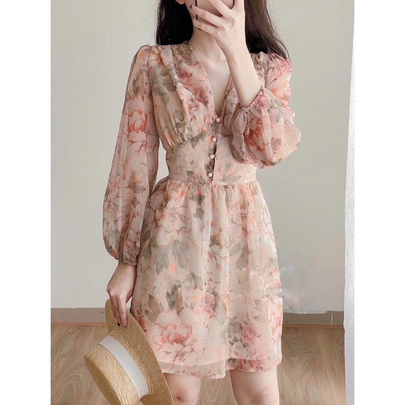 Pass váy hoa mua tại Hinstore còn nguyên tag