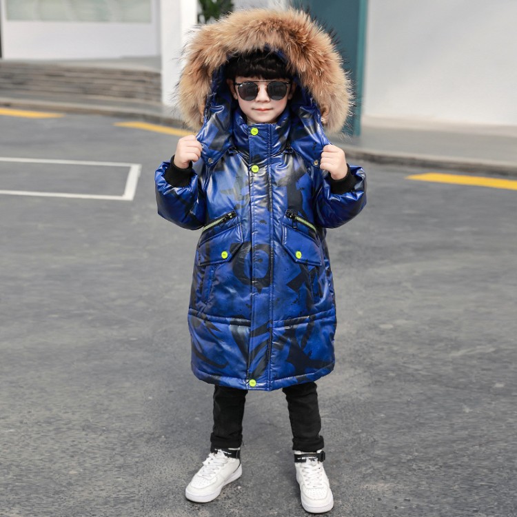 Young Fashion Print Long Sleeve Female Coat