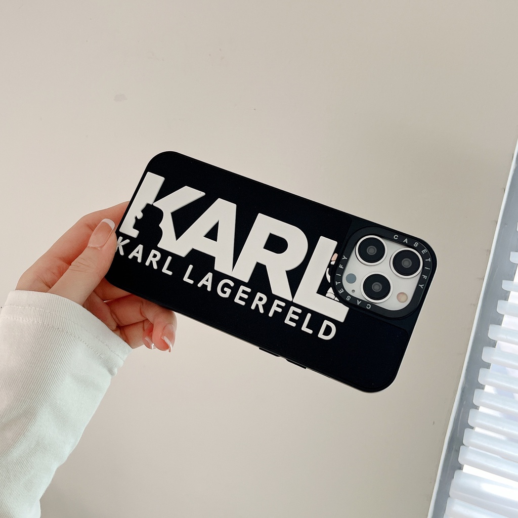 Karl Ốp Điện Thoại Silicon Hình Mèo 3d Cho iphone 15 14 13 12 11 pro max plus x xs xr