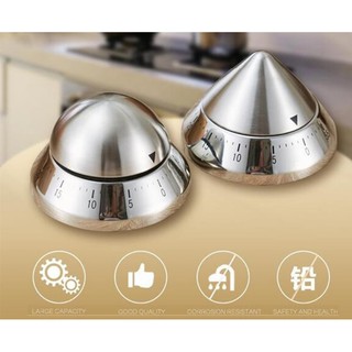 Đồng hồ cơ học hẹn giờ đếm ngược phục vụ công việc, bằng inox hình núi lửa/ UFO (dòng cao cấp)