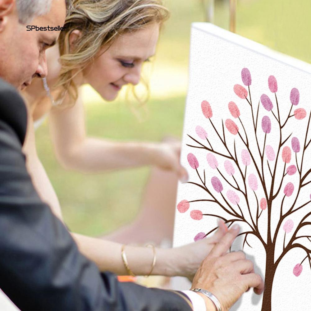 Tranh kí tên bằng dấu vân tay theo phong cách đồng quê tiệc cưới , sinh nhật