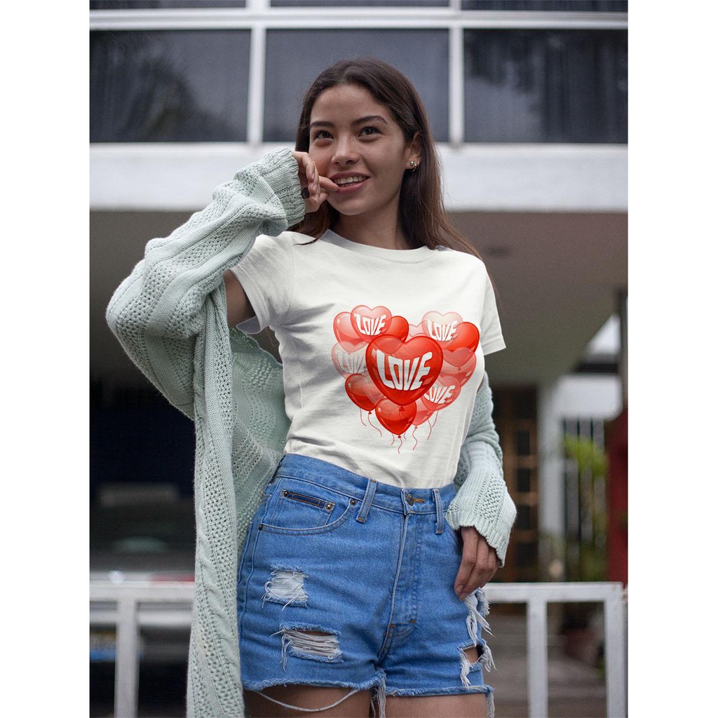 Áo thun Nữ in hình những quả bong bóng dễ thương - Cotton Thun - Phong Cách Dẽ Thương - Cá Tính Và Đẹp