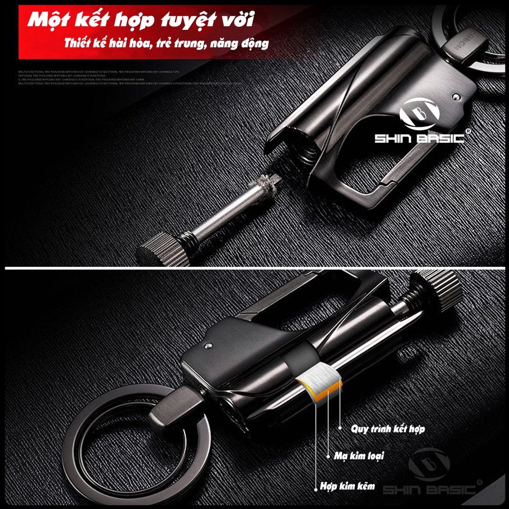Móc Khóa Oto, Xe Máy Cao Cấp Đa Năng Cao Cấp Shin Basic - VÀNG ĐỒNG