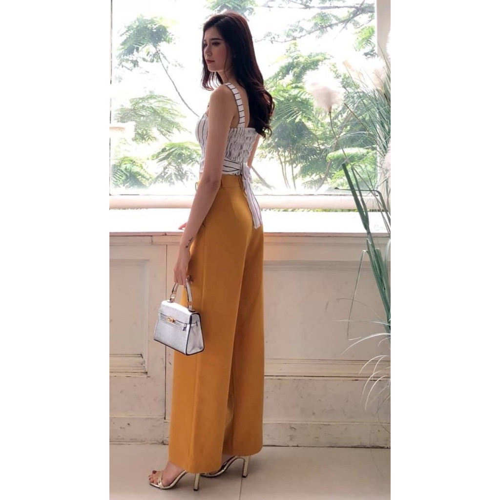 Quần tây nữ ống rộng lưng cao nhiều màu sweetlady ảnh thật freeship