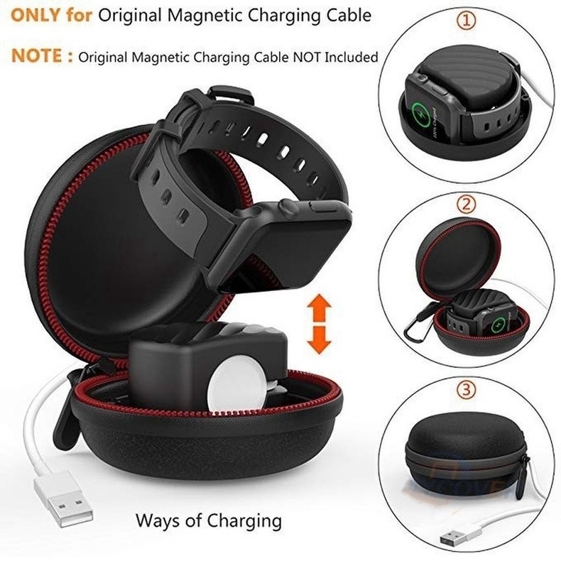 Túi Đựng Sạc Có Khóa Kéo Cho Apple Watch Series 6 SE 5 4 3 2 1 iwatch Ultra 8 49 40 44 38 42 MM Ốp