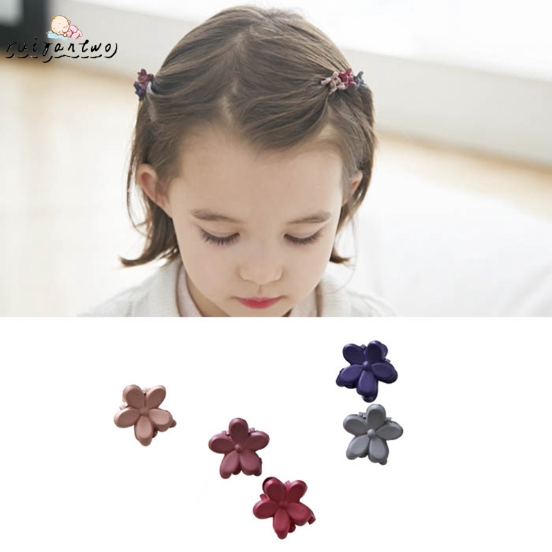 Kẹp Tóc Nhựa 4 Móng Vuốt Đính Hoa Phong Cách Hàn Quốc