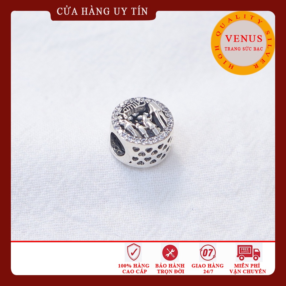 Cham bạc gia đình- Trang sức bạc Venus- Ảnh thật video thật